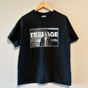 Kurt Cobain Nirvana Shirt Mens M Black Vintage 2002 Teenage